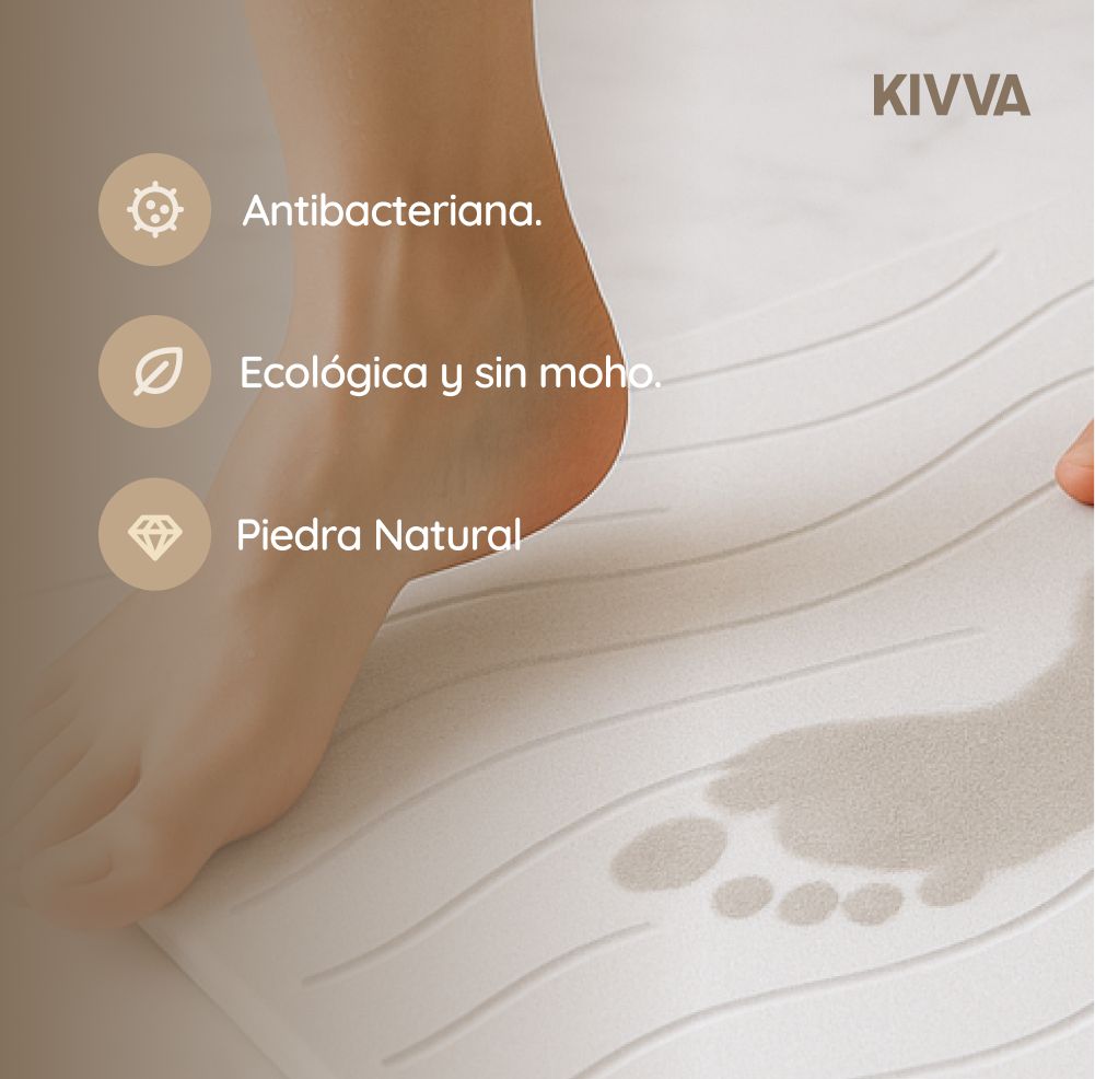 Alfombra baño diatomita olas