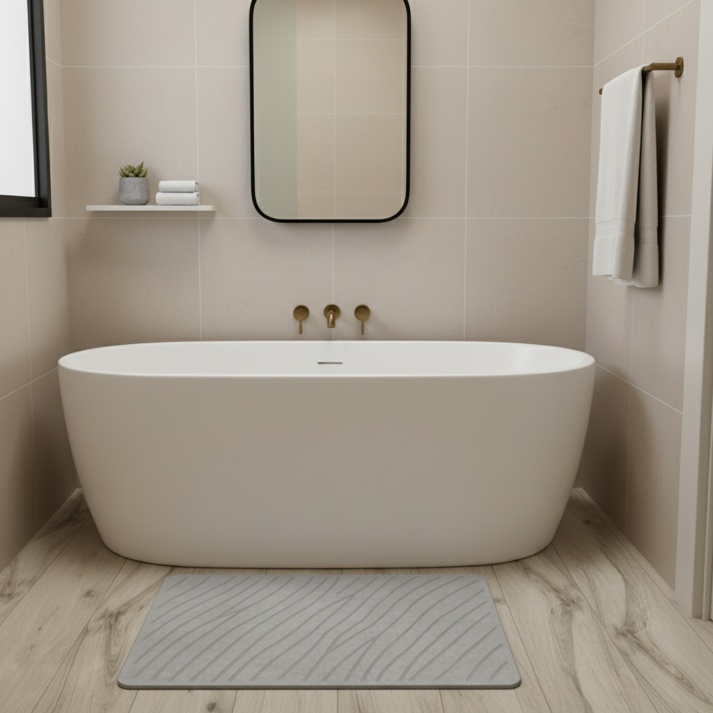 Alfombra diatomita soft grey