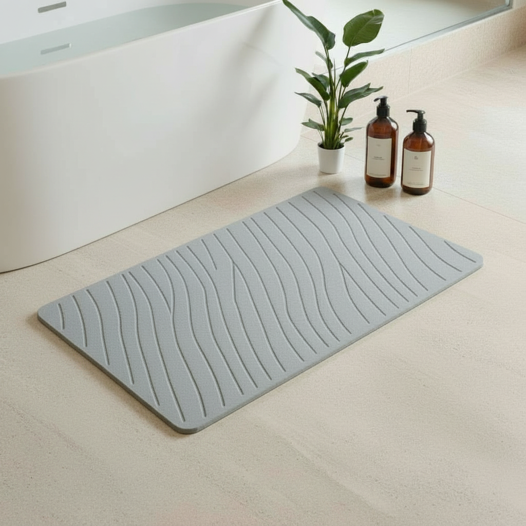 Alfombra diatomita soft grey